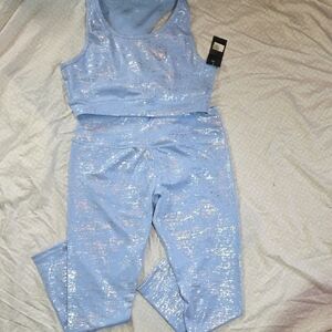 Women's Blue Shimmer Jumpsuit